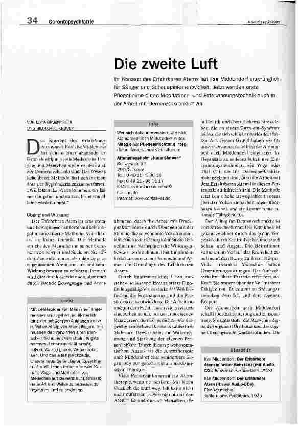 Vorschauseite 1: Die zweite Luft