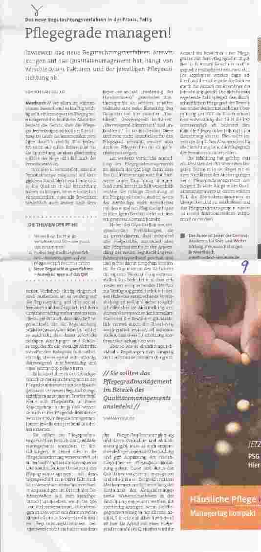 Vorschauseite 1: Das neue Begutachtungsverfahren in der Praxis, Teil 3 Pflegegrade managen!