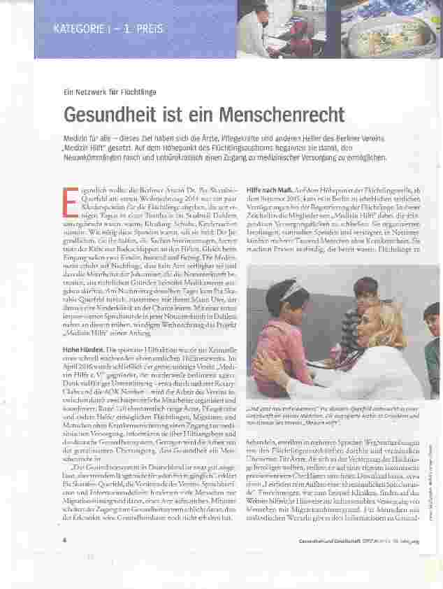 Vorschauseite 1: Gesundheit ist ein Menschenrecht