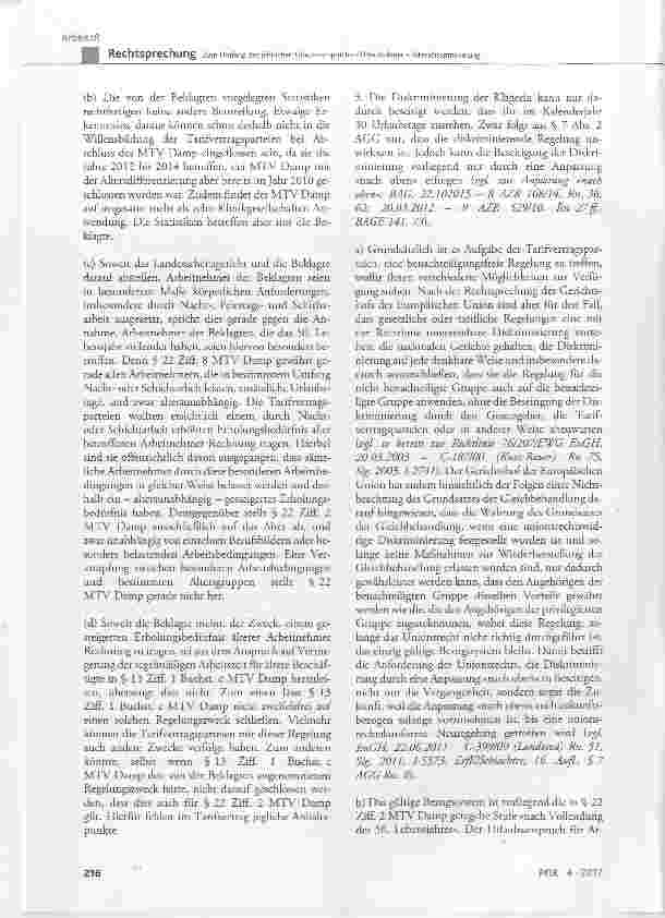 Vorschauseite 5: Zum Umfang des jährlichen Urlaubsanspruchs Urlaubsdauer Altersdiskriminierung