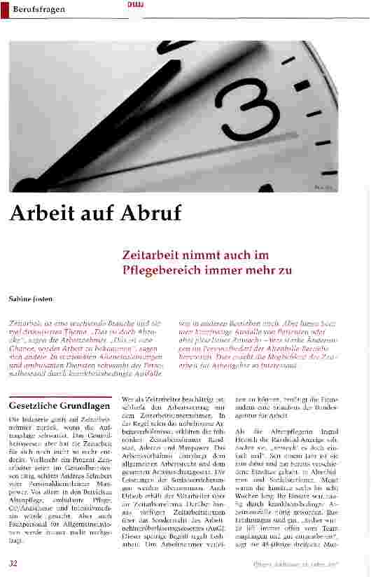 Vorschauseite 1: Arbeit auf Abruf