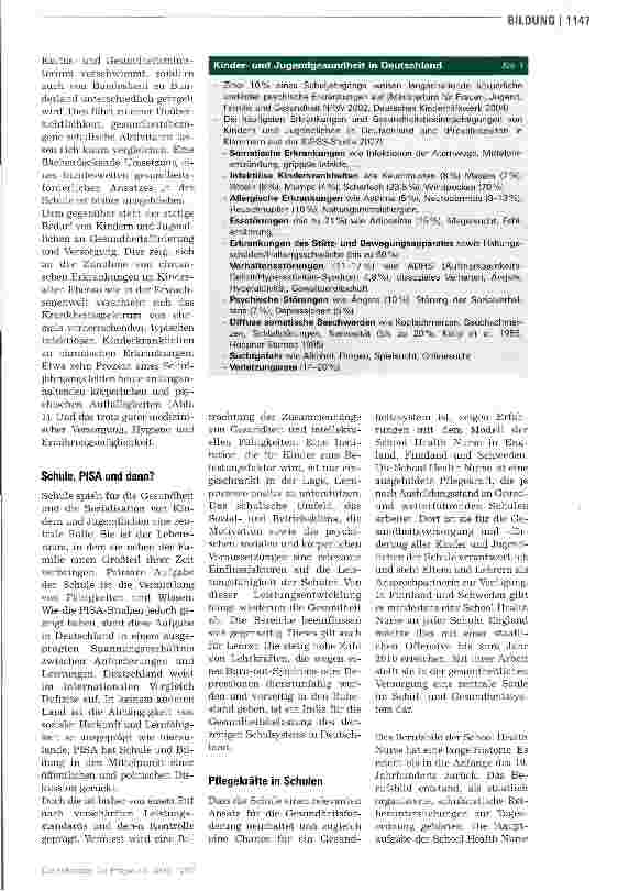 Vorschauseite 2: Pflegefall Schule -ein Fall für die Pflege?