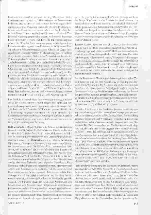 Vorschauseite 3: MedTech-Kommunikationskonferenz informierte anhand von Praxisbeispielen über die Kraft von Ärzten, Patienten und Mitarbeitern als Testimonials und die rechtlichen Rahmenbedingunge…