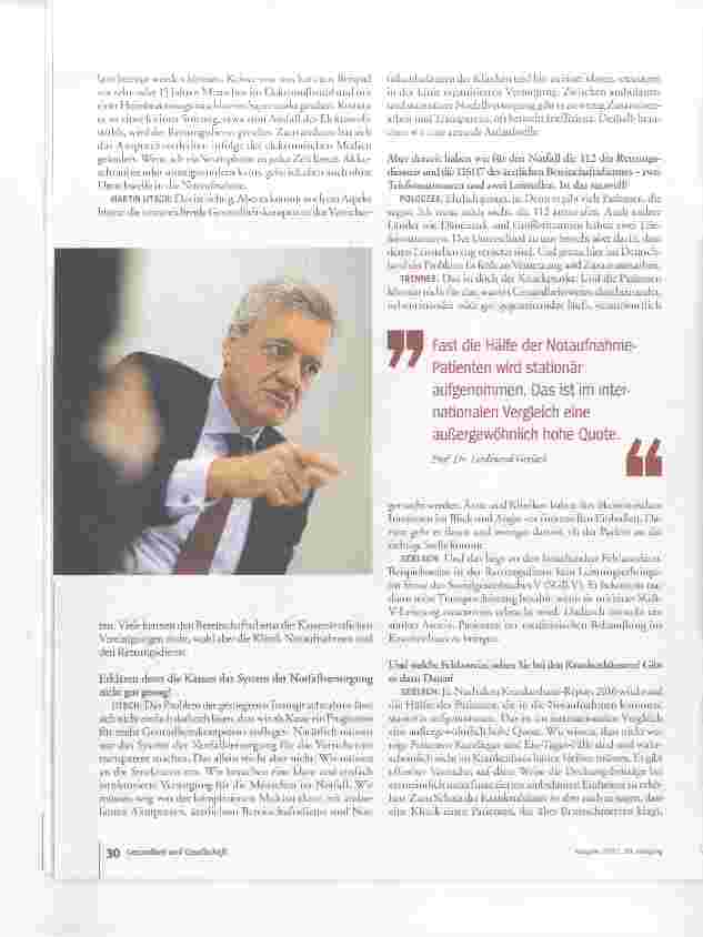 Vorschauseite 2: Wir brauchen eine Notfallversorgung aus einem Guss