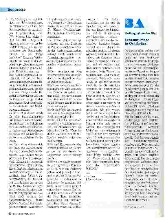 Vorschauseite 2: Pflege braucht Lehre(r) BA - Festveranstaltung