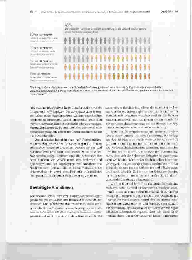 Vorschauseite 2: Gesundheitskompetenz in der Schweiz: bestätigte Befunde aber nicht so gut wie erwartetHealth literacy in Switzerland: confirmed findings, but not as good as expected