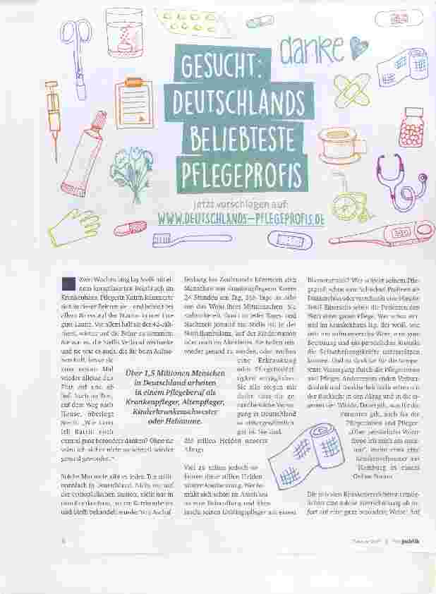 Vorschauseite 1: Gesucht: Deutschlands beliebteste Pflegeprofis