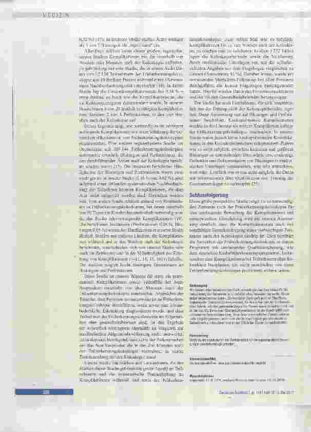 Vorschauseite 6: Komplikationsrate der Vorsorgekoloskopie im Krebsfrüherkennungsprogramm