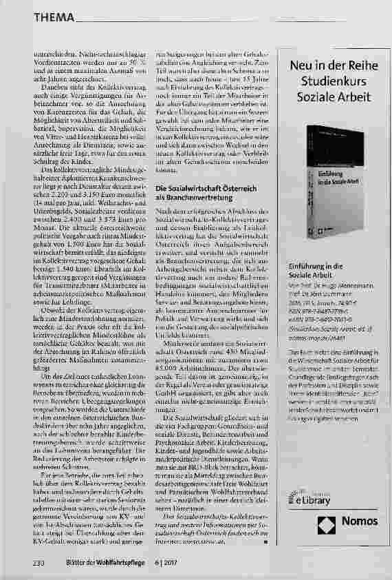 Vorschauseite 3: Für eine starke Branchenvertretung In Österreich regelt ein Kollektivvertrag die Arbeitszeit und die Entlohnung im sozialen Bereich