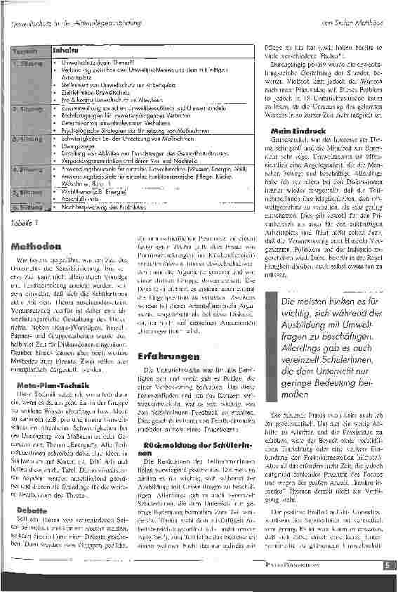 Vorschauseite 2: Umweltschutz in der Altenpflegeausbildung