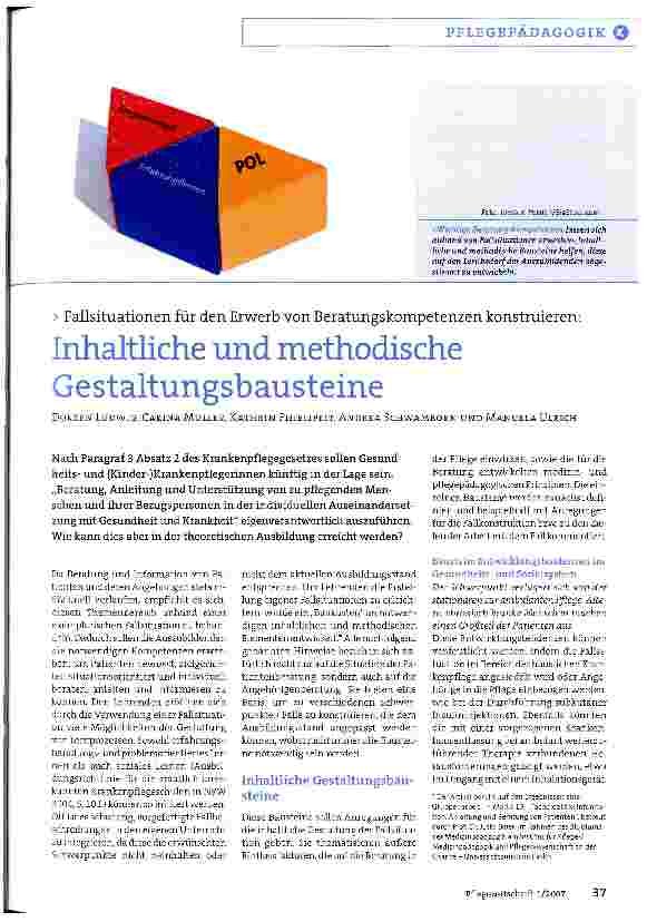 Vorschauseite 1: Fallsituationen für den Erwerb von Beratungskompetenzen konstruieren: Inhaltliche und methodische Gestaltungsbausteine
