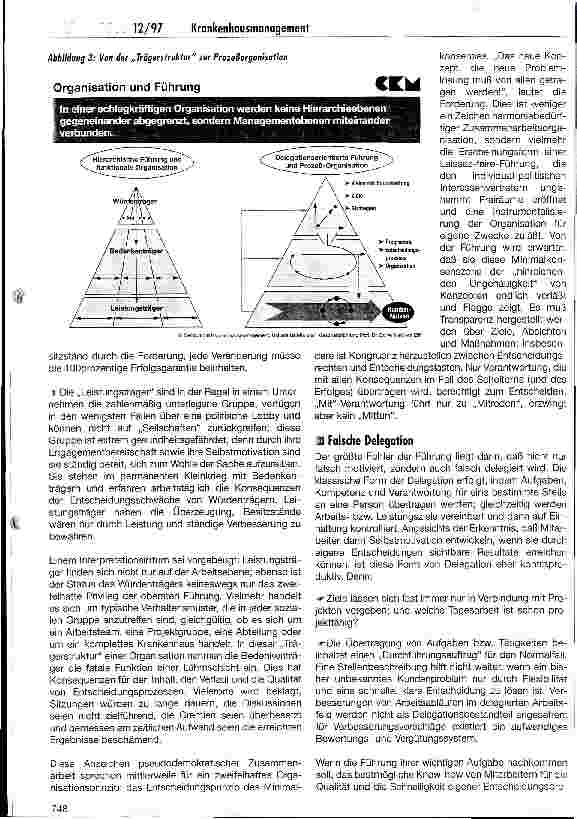 Vorschauseite 4: Leistungsorientierte Führungsstrukturen aus Sicht des Krankenhausmanagements Gibt es moderne Führungsstrukturen?
