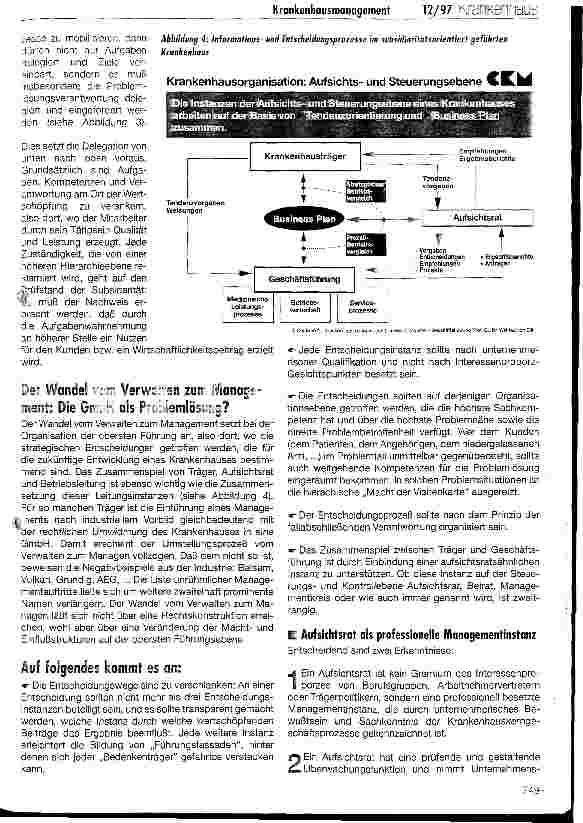 Vorschauseite 5: Leistungsorientierte Führungsstrukturen aus Sicht des Krankenhausmanagements Gibt es moderne Führungsstrukturen?