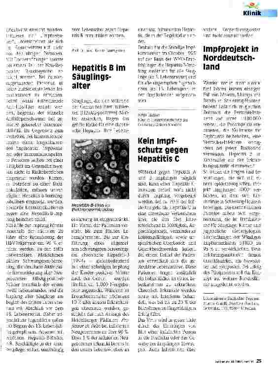 Vorschauseite 2: Hepatitits B - Schutz durch Impfung