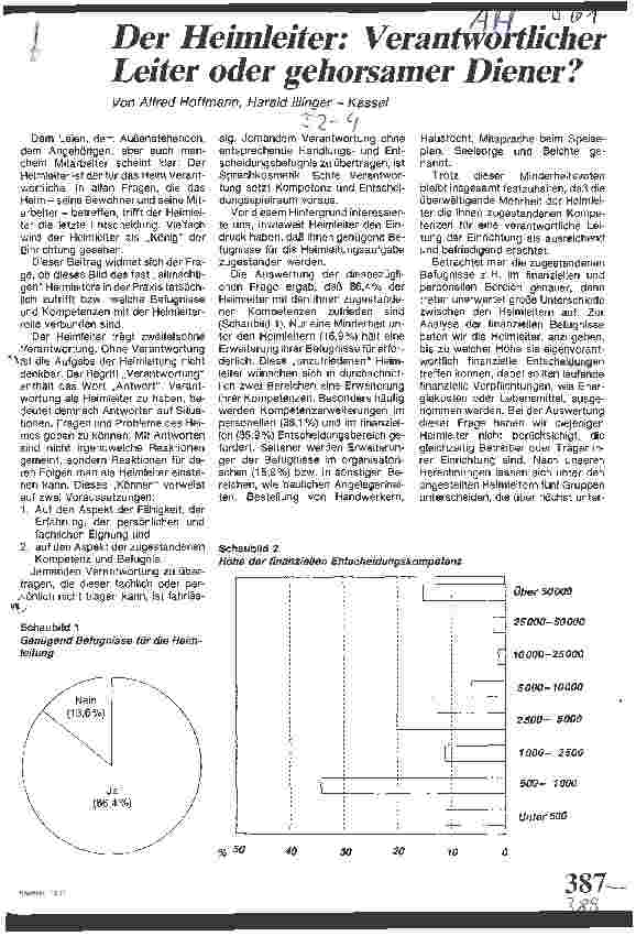 Vorschauseite 1: Der Heimleiter: Verantwortlicher Leiter oder gehorsamer Diener?