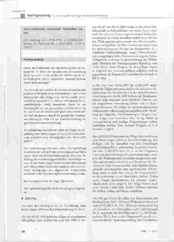 Vorschauseite 2: Zur Gewährung einer Rente wegen teilweiser Erwerbsminderung