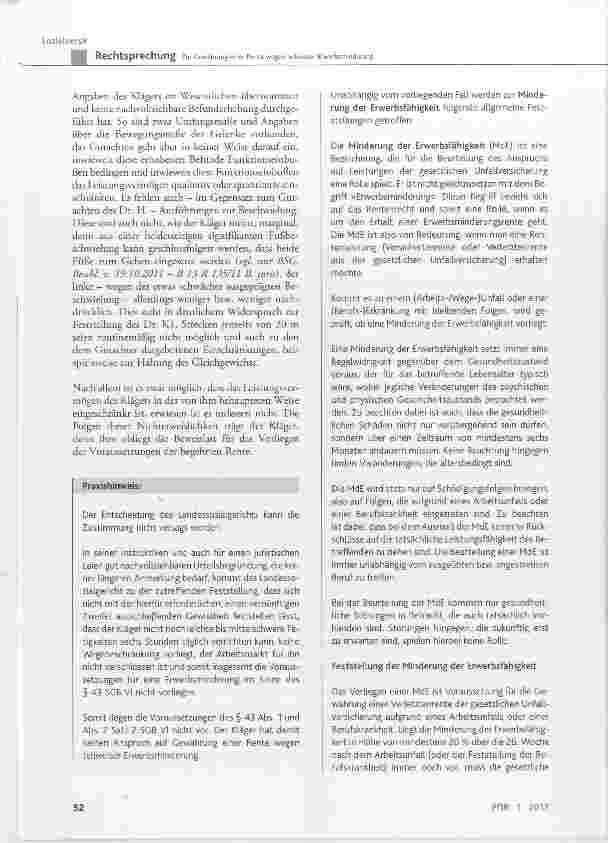 Vorschauseite 6: Zur Gewährung einer Rente wegen teilweiser Erwerbsminderung