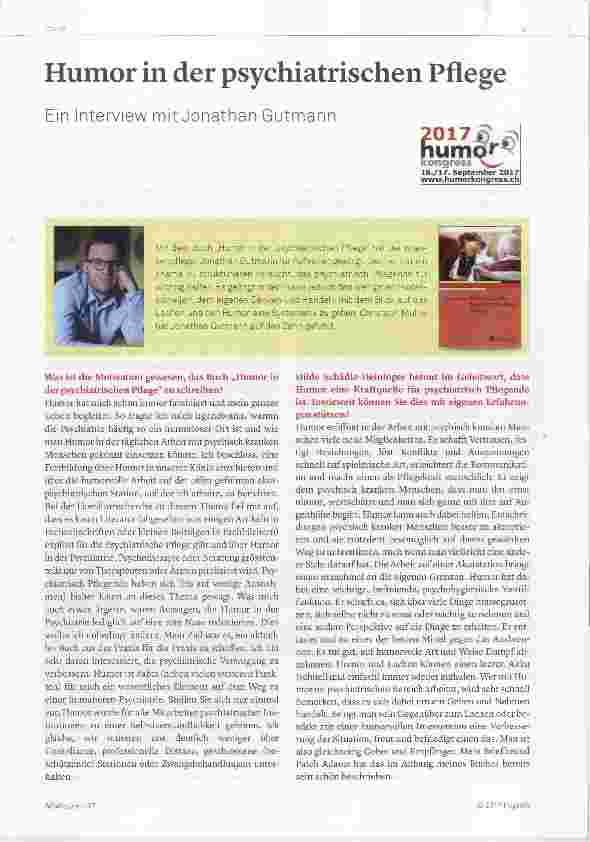 Vorschauseite 1: Humor in der psychiatrischen Pflege