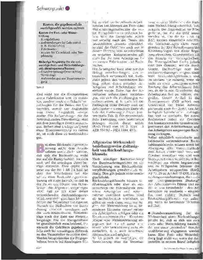 Vorschauseite 5: Voraussetzungen und Grenzen von Rückzahlungsklauseln für Fortund Weiterbildungen im Krankenhaus