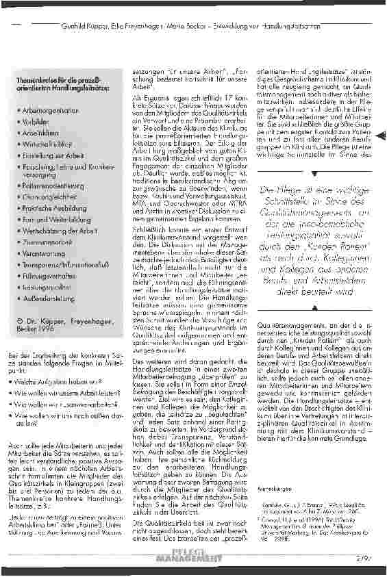 Vorschauseite 4: Entwicklung von Handlungsleitsätzen als Basisstrategie im Qualitätsmanagement