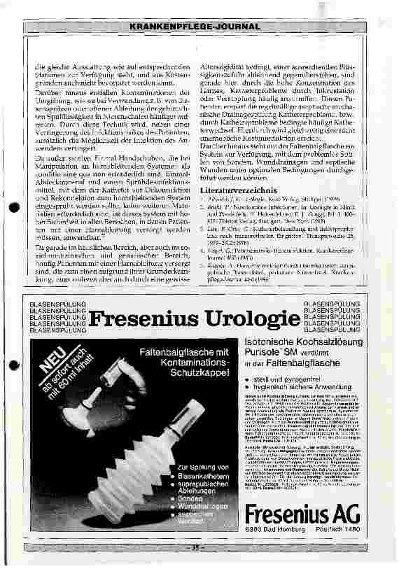 Vorschauseite 3: Zur Probelmatik der mechanischen Spülung von Blasenkathetern und Drainagen im urologischen und allgemeinmedizinischen Bereichen