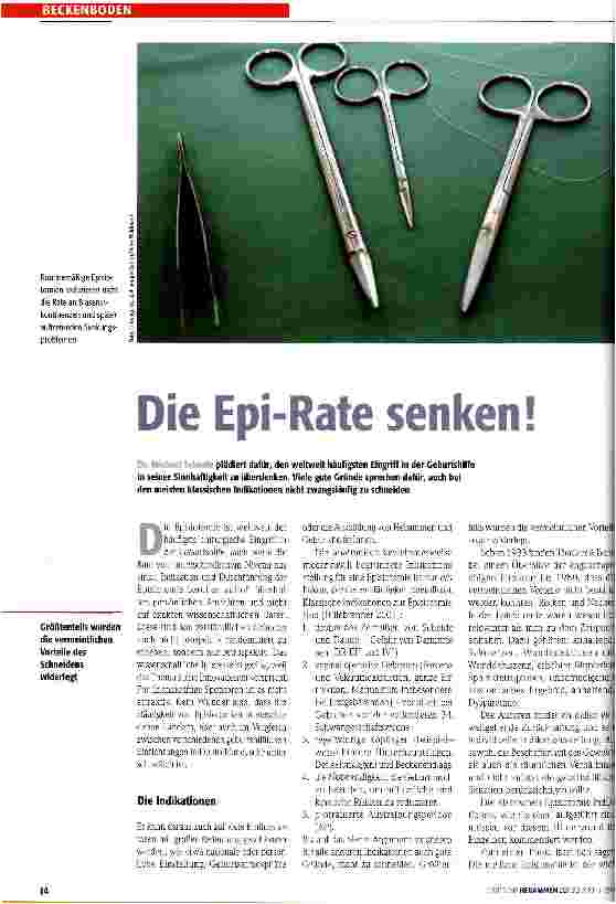 Vorschauseite 1: Die Epi-Rate senken!