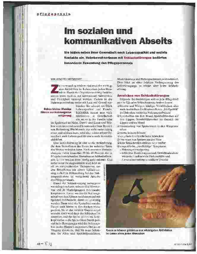Vorschauseite 1: Im sozialen und kommunikativen Abseits