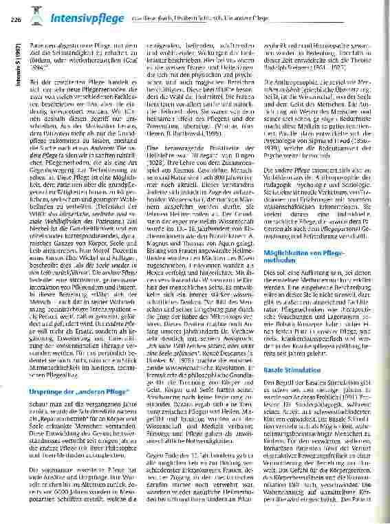 Vorschauseite 3: Die andere Pflege - Möglichkeiten der erweiterten Pflegemethoden auf der Intensivstation