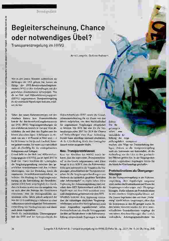 Vorschauseite 1: Begleiterscheinung, Chance oder notwendiges Übel?