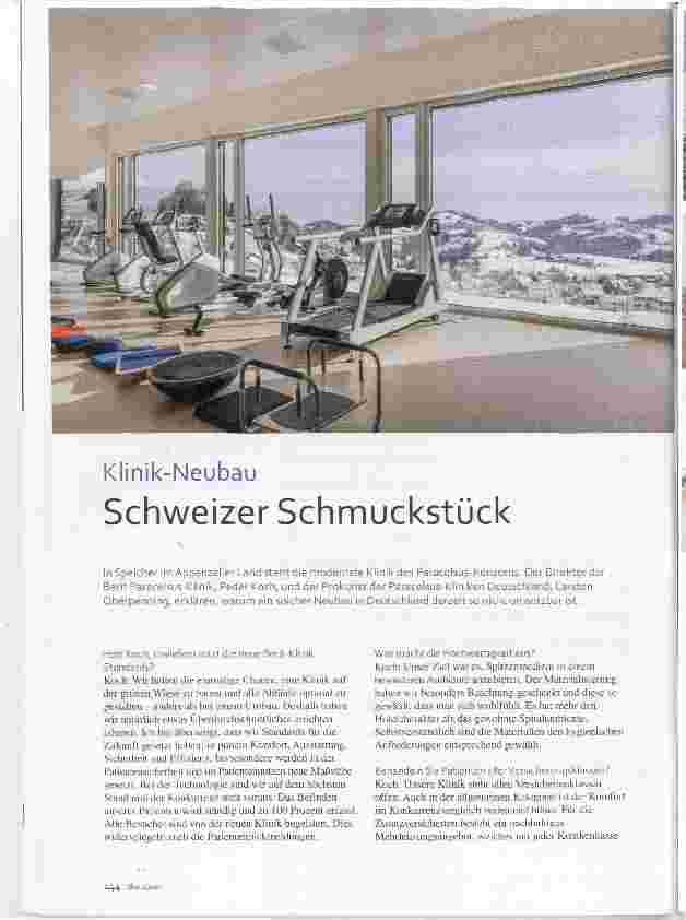 Vorschauseite 1: Klinik-Neubau Schweizer Schmuckstück