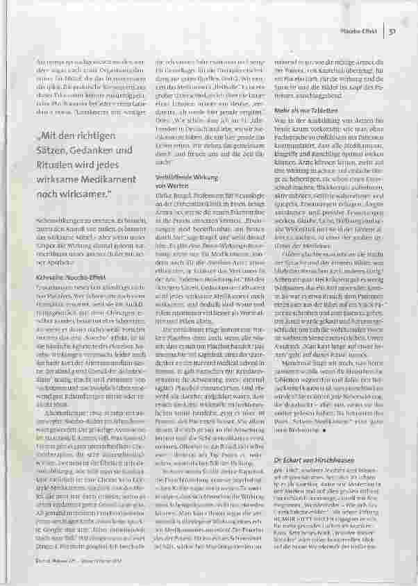 Vorschauseite 3: Der Placebo-Effekt