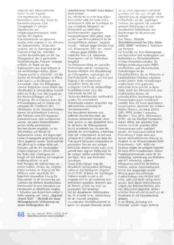 Vorschauseite 2: Bericht über das 12. Ulmer Symposium Krankenhausinfektionen vom 15. bis 17. März 2017
