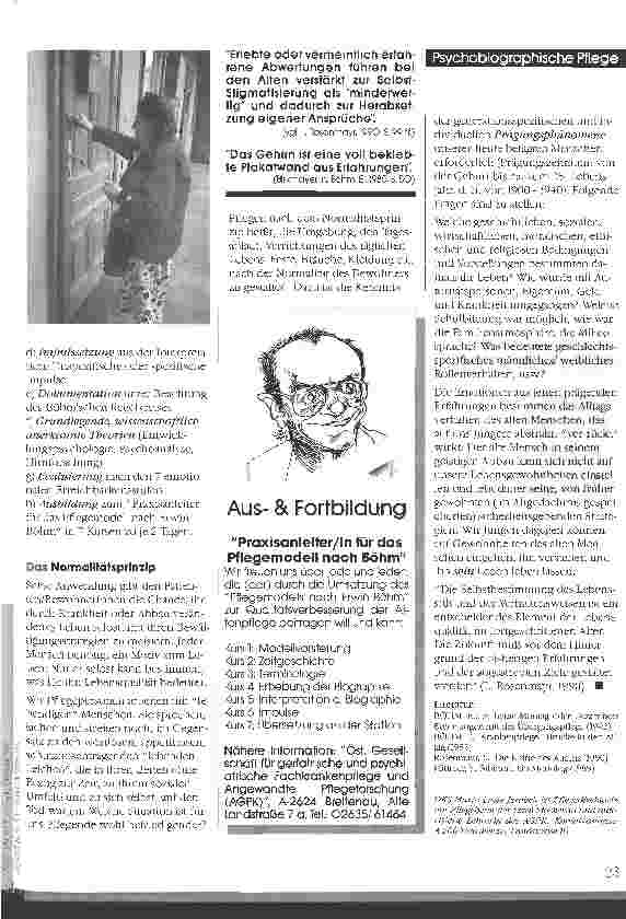 Vorschauseite 2: Das Psychobiographische Pflegemodell nach Böhm