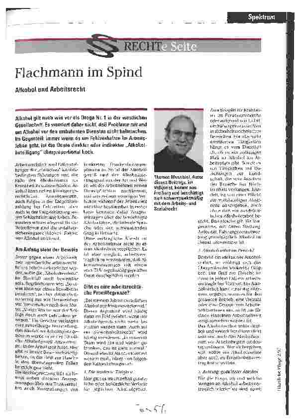 Vorschauseite 1: Flachmann im Spind Alkohol und Arbeitsrecht
