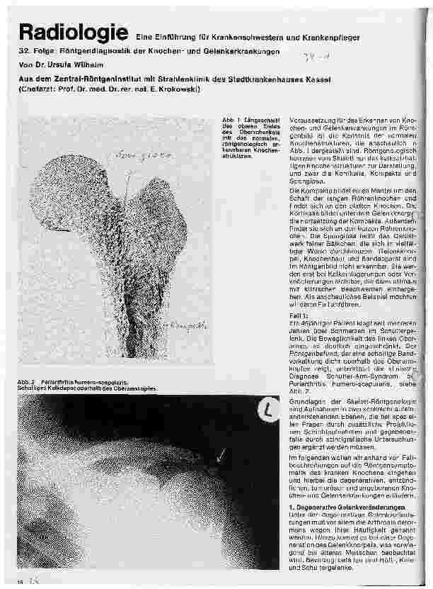 Vorschauseite 1: Radiologie 32. Folge: Röntgendiagnostik der Knochenund Gelenkerkrankungen