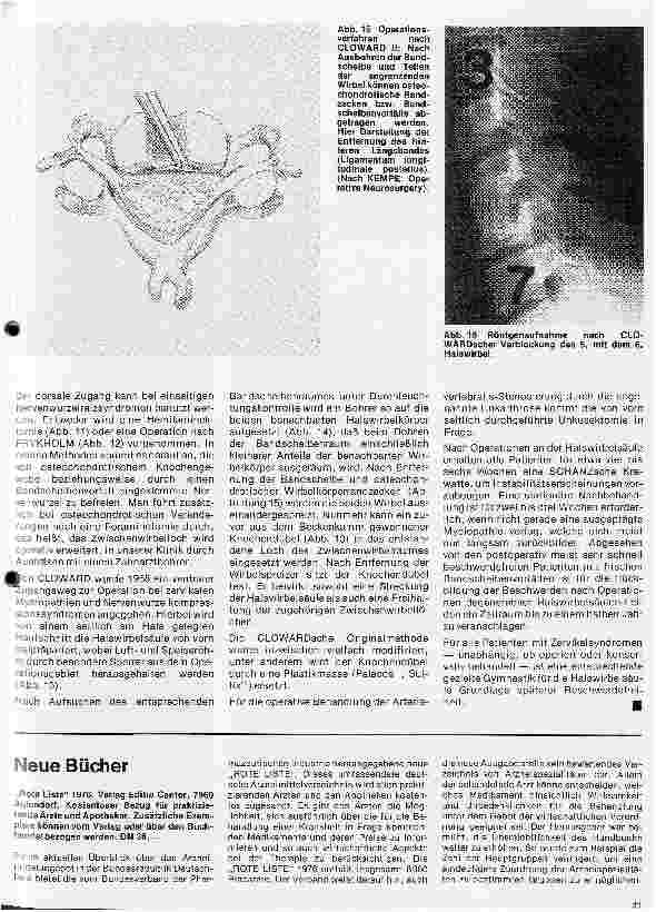 Vorschauseite 6: Themen aus der Neurochirurgie 5. Folge: Das Zervikalsymdrom
