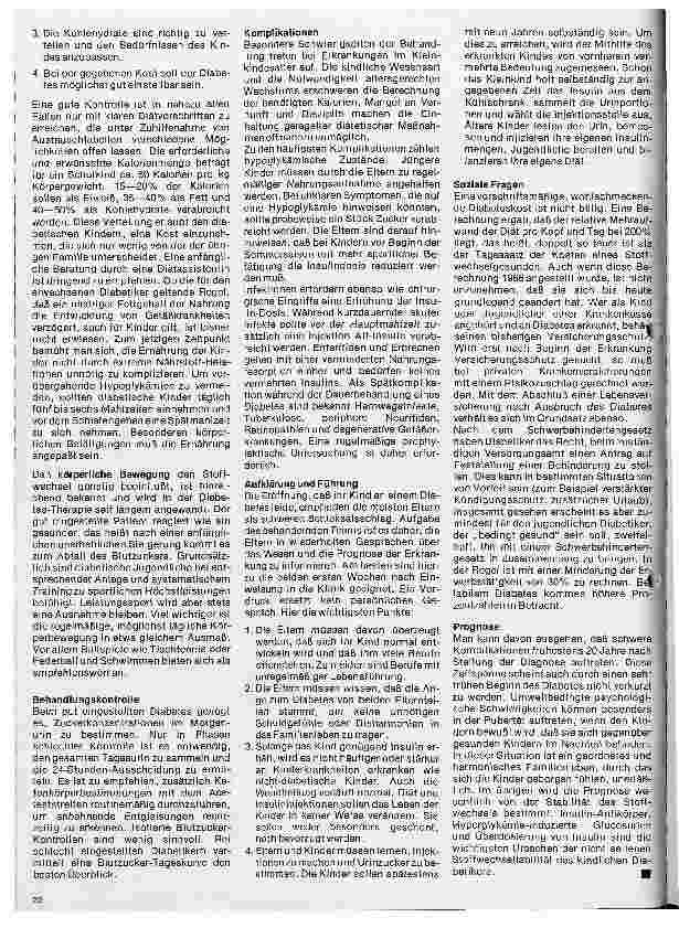 Vorschauseite 3: Kinderheilkunde Vererbte Krankheiten 11. Folge: Diabethes mellitus im Kindesalter