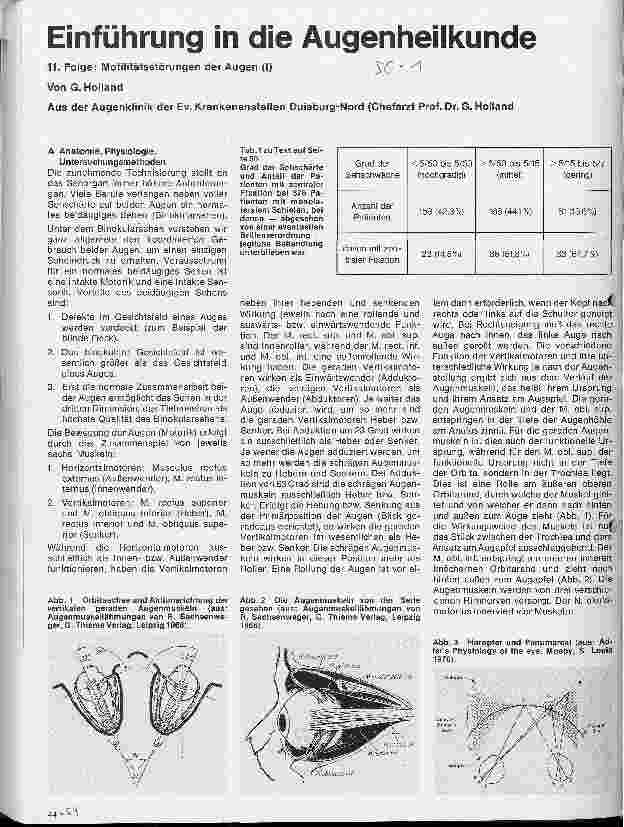 Vorschauseite 1: Einführung in die Augenheilkunde 11. Folge: Motilitätsstörungen