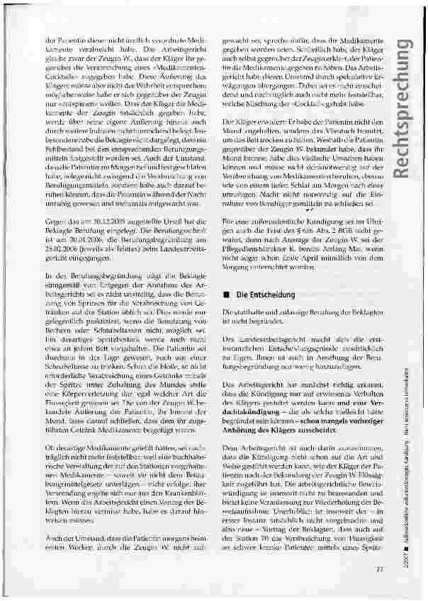 Vorschauseite 2: Außerordentliche verhaltensbedingte Kündigung - Nichtbewiesenes Fehlverhalten