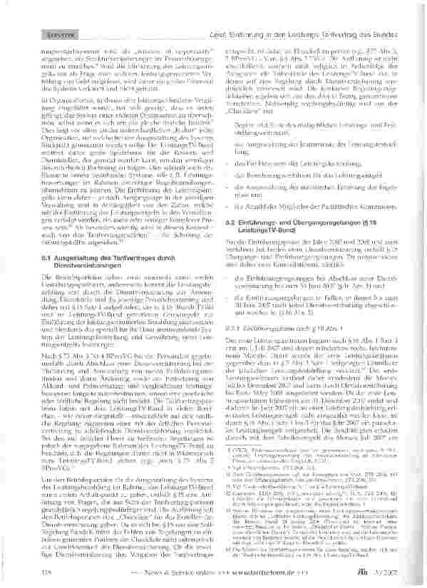 Vorschauseite 5: Einführung in den Leistungstarifvertrag des Bundes - Teil II (Ziff. 6 - 8.2.2) -