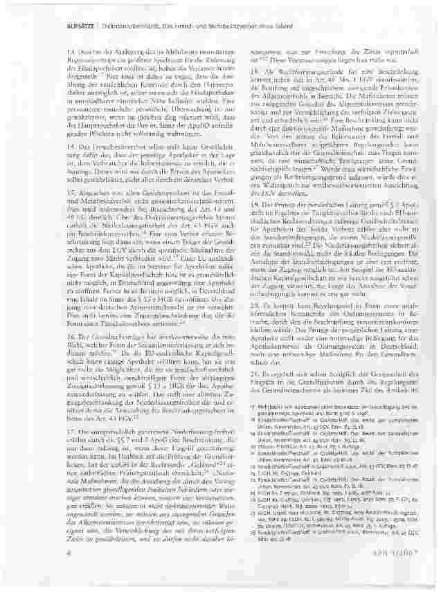 Vorschauseite 2: Das Fremdund Mehrbesitzverbot muss fallen!
