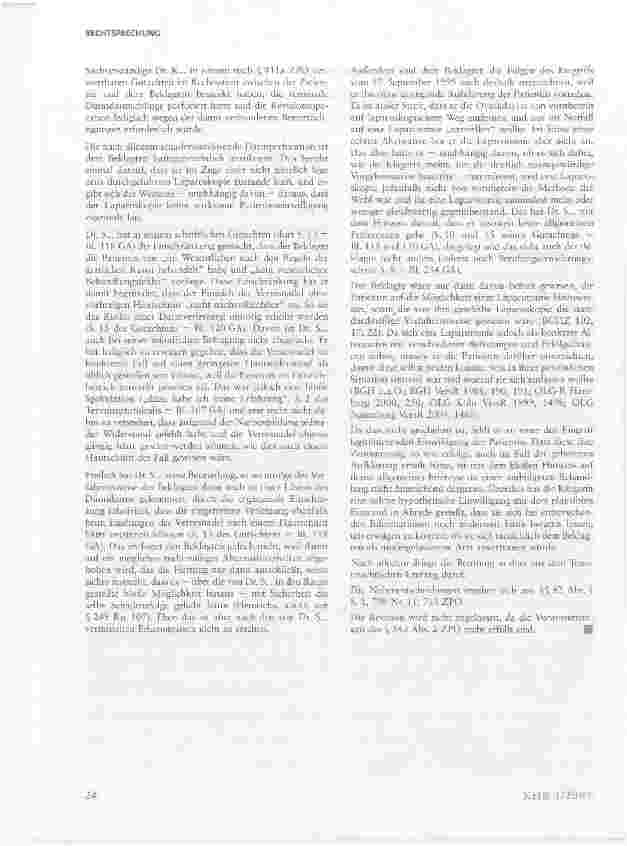 Vorschauseite 2: Bauchschnitt oder Schlüsselloch-OP - Arzt muss über gleichwertige Operationsmöglichkeiten aufklären