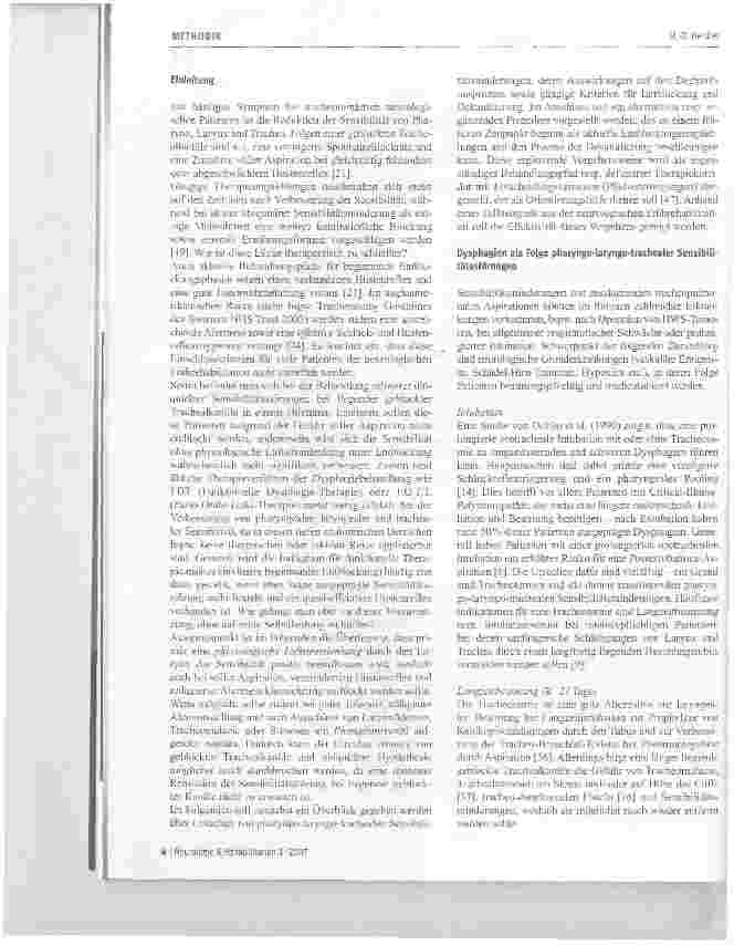 Vorschauseite 2: Rehabilitation schwerer pharyngo-laryngo-trachealer Sensibilitätsstörungen bei neurologischen Patienten mit geblockter Trachea Ikanüle