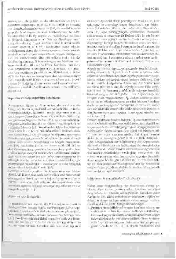 Vorschauseite 3: Rehabilitation schwerer pharyngo-laryngo-trachealer Sensibilitätsstörungen bei neurologischen Patienten mit geblockter Trachea Ikanüle