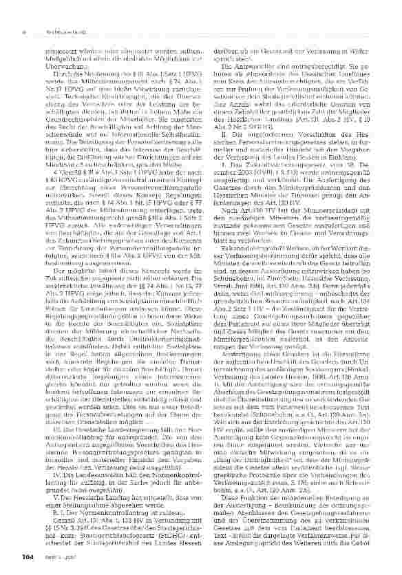 Vorschauseite 5: Änderungen des HessPersVC verfassungsgemäß