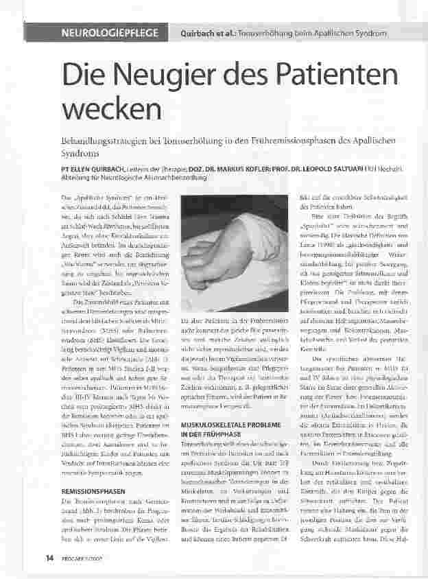 Vorschauseite 1: Die Neugier des Patienten wecken