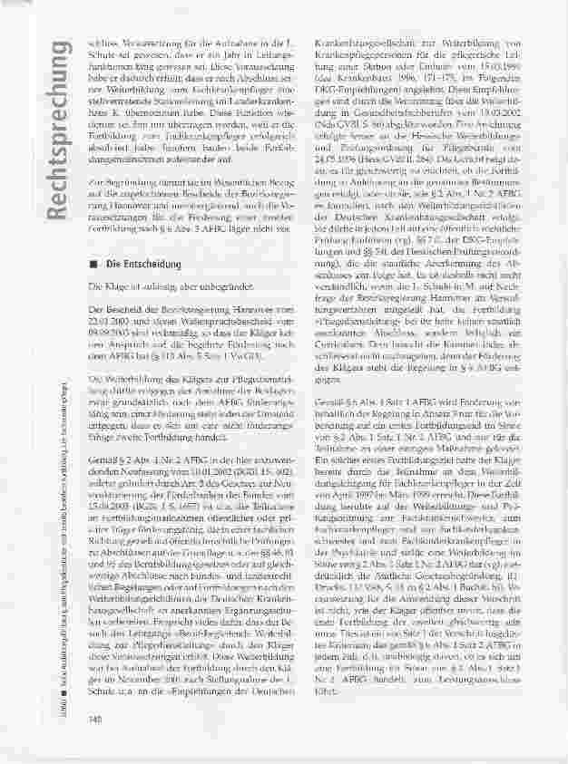 Vorschauseite 2: Keine Ausbildungsförderung zum Pflegedienstleiter nach bereits beendeter Fortbildung zum Fachkrankenpfleger