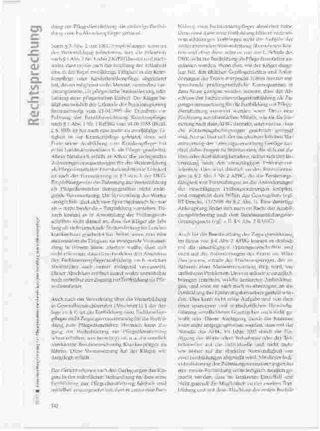 Vorschauseite 4: Keine Ausbildungsförderung zum Pflegedienstleiter nach bereits beendeter Fortbildung zum Fachkrankenpfleger