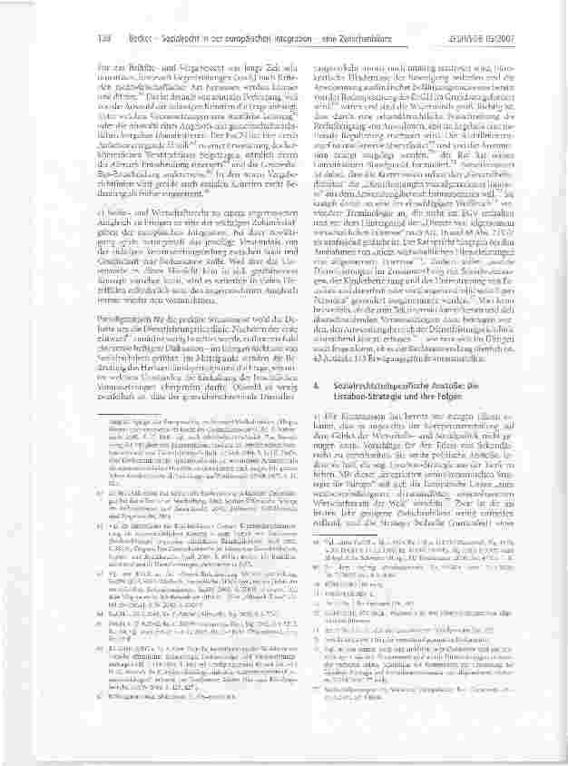 Vorschauseite 5: Sozialrecht in der europäischen Integration -eine Zwischenbilanz