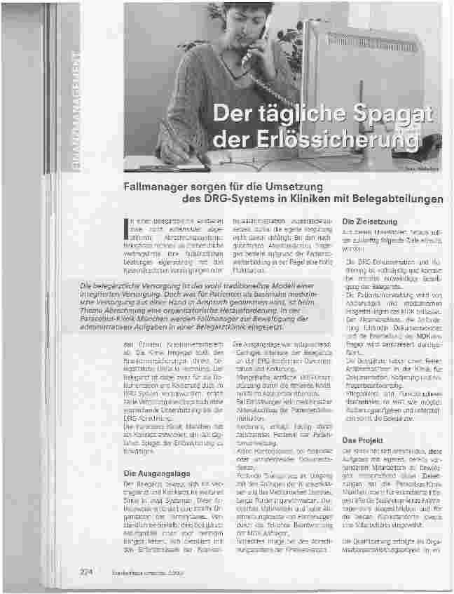 Vorschauseite 1: Der tägliche Spagat der Erlössicherung